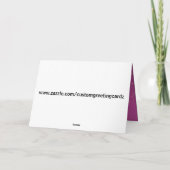 紫色および金ゴールドのクリスマスオーナメント シーズンカード (裏面)