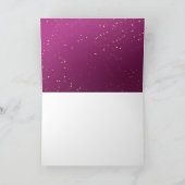 紫色および金ゴールドのクリスマスオーナメント シーズンカード (内部)