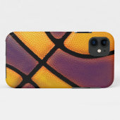 紫色および金ゴールドのバスケットボールの場合 Case-Mate iPhoneケース (裏面(横))
