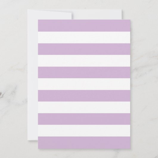 紫色および金ゴールドのブライダルシャワーの招待状の花柄 招待状 (裏面)