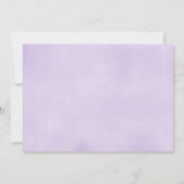 紫色および金ゴールドのユニコーンの女の子の誕生日の写真 招待状 (裏面)