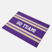 紫色および金ゴールドジャージー ドアマット (アングル)