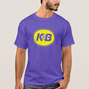紫色および金ゴールドK&Bのティー Tシャツ