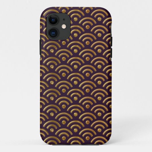 紫色および金ゴールドSeigaihaはiPhone 5の場合を設計します Case-Mate iPhoneケース (裏面)