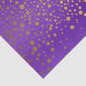 紫色および金属金ゴールドの紙吹雪 薄葉紙 (詳細)