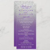 紫色および銀のグリッタープログラム プログラム (正面/裏面)