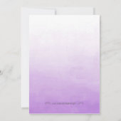 紫色および銀製のブライダルシャワーの招待状 招待状 (裏面)