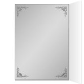 紫色および銀製の花のテーブル数カード (内側 (左))