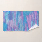 紫色および青い渦巻 バスタオルセット (ハンドタオル)