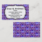 紫色および青のシカゴのスカイラインの都市芸術 名刺 (正面/裏面)