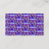 紫色および青のシカゴのスカイラインの都市芸術 名刺 (裏面)