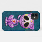 紫色および青のゾンビの砂糖の子ネコ Case-Mate iPhoneケース (裏面(横))