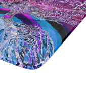 紫色および青のハート生命の樹 カッティングボード (角)