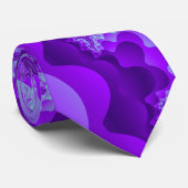 紫色および青の泡珊瑚のフラクタルデザイン ネクタイ (ロール)