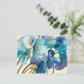 紫色および青の異なった色合いの花 ポストカード (スタンド正面)