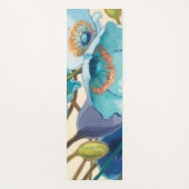 紫色および青の異なった色合いの花 ヨガマット (正面)