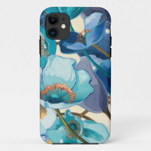紫色および青の異なった色合いの花 Case-Mate iPhoneケース (裏面)