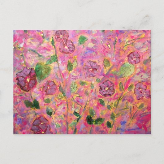 紫色および青朝顔 ポストカード (正面)