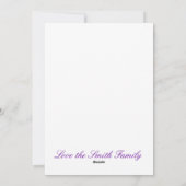 紫色および黄色ルイジアナのケージャンのクリスマスカード シーズンカード (裏面)