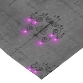 紫色および黒いゴシック様式シャンデリア ショートテーブルランナー (コーナー)