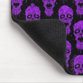 紫色および黒いゾンビの黙示録パターン マウスパッド (コーナー)