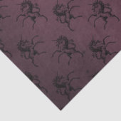 紫色および黒いユニコーンのティッシュペーパー 薄葉紙 (詳細)