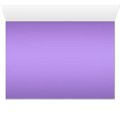 紫色および黒い花のテーブル数カード (内部横(下))