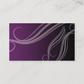 紫色および黒髪のサロンの名刺 名刺 (裏面)