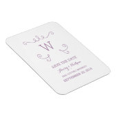 紫色お洒落の花火日付磁石を除く マグネット (右側)