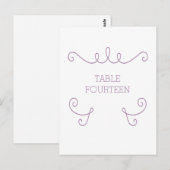 紫色お洒落の表番号はがき ポストカード (正面/裏面)