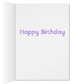 紫色かわいらしホログラフィックバタフライカード – 青 (内側 (右))