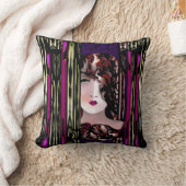 紫色かピンクまたは黒い微妙な優雅のモダンな枕- クッション (ブランケット)