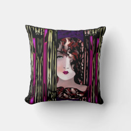 紫色かピンクまたは黒い微妙な優雅のモダンな枕- クッション