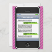 紫色か黒く頭が切れるな電話iParty誕生会 招待状 (正面)