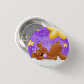 紫色くま 缶バッジ (正面&裏面)