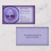 紫色そしてラベンダーの生命の樹 名刺 (正面/裏面)
