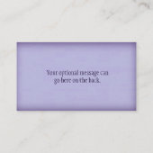 紫色そしてラベンダーの生命の樹 名刺 (裏面)