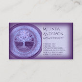 紫色そしてラベンダーの生命の樹 名刺 (正面)
