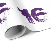 紫色だれでものための第16誕生日白で ラッピングペーパー (ロールコーナー)