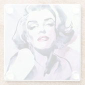 紫色でかわいらしい ガラスコースター (裏面)