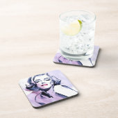 紫色でかわいらしい コースター (右側)
