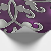 紫色でかわいらしい ラッピングペーパー (角)