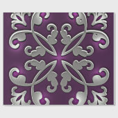 紫色でかわいらしい ラッピングペーパー (フラット)