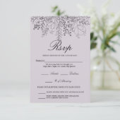 紫色でかわいらしい 出欠カード (スタンド正面)