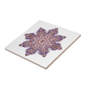 紫色とメイブメダリオンを抑えた装飾タイル タイル (側面)