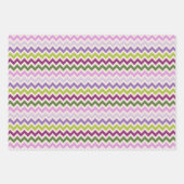 紫色とラベンダーイースターは水色の花を交差 ラッピングペーパーシート (正面3)