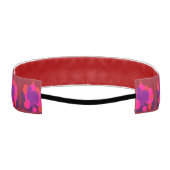 紫色と淡い色の薄暗いピンク色のデザイン アスレチックヘッドバンド (裏面)