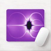 紫色と白色のフラクタル マウスパッド (マウス)