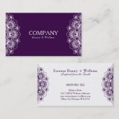 紫色と白色のリバーシブル曼荼羅 名刺 (正面/裏面)