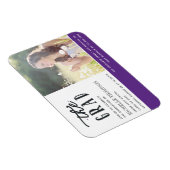 紫色と白色の大学院パーティー招待状磁石 マグネット (右側)